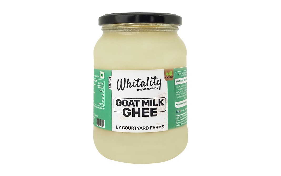 Courtyard Farms Whitality Goat Milk Ghee    Glass Jar  500 grams